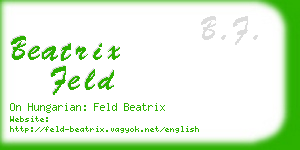 beatrix feld business card